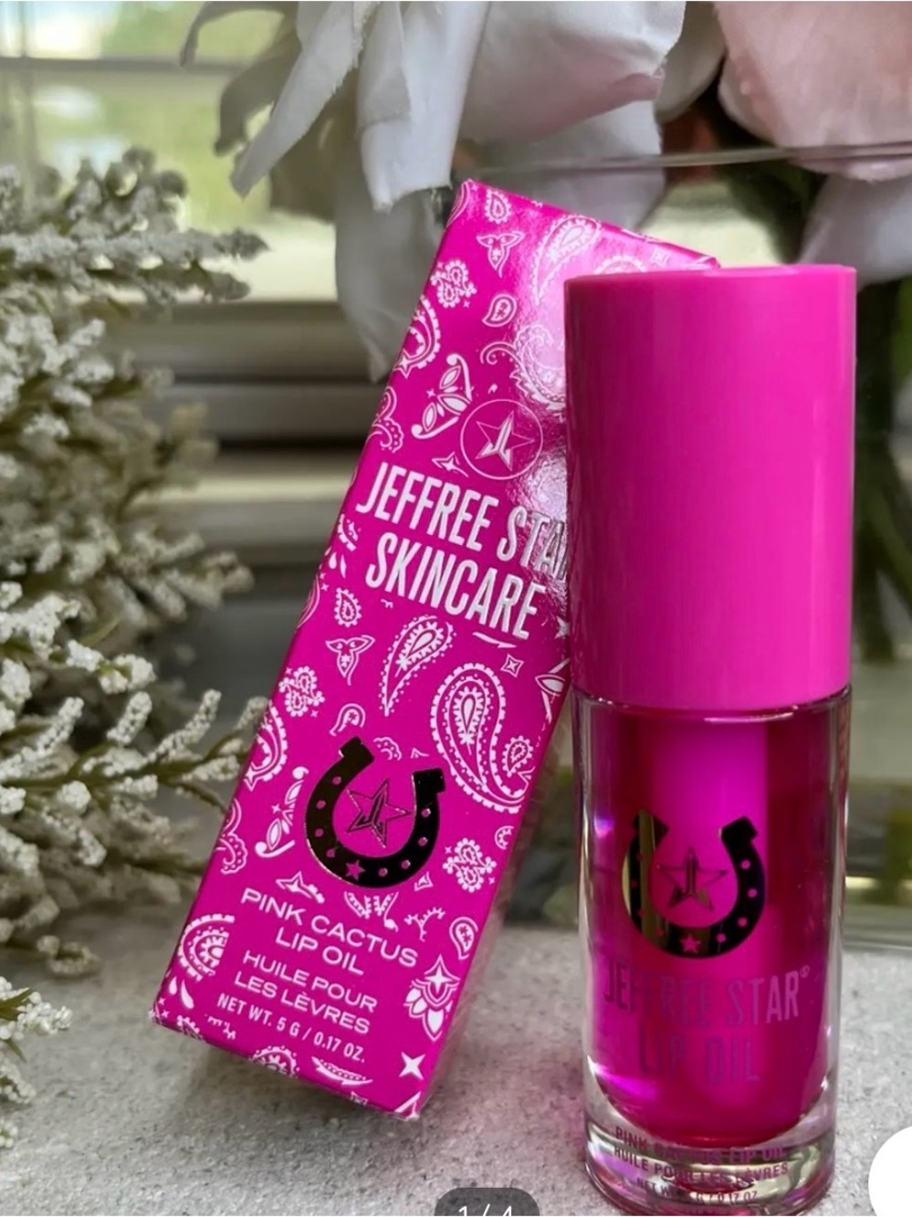 Jeffree Star Pink Cactus Lip Oil - Hot Pink Shine